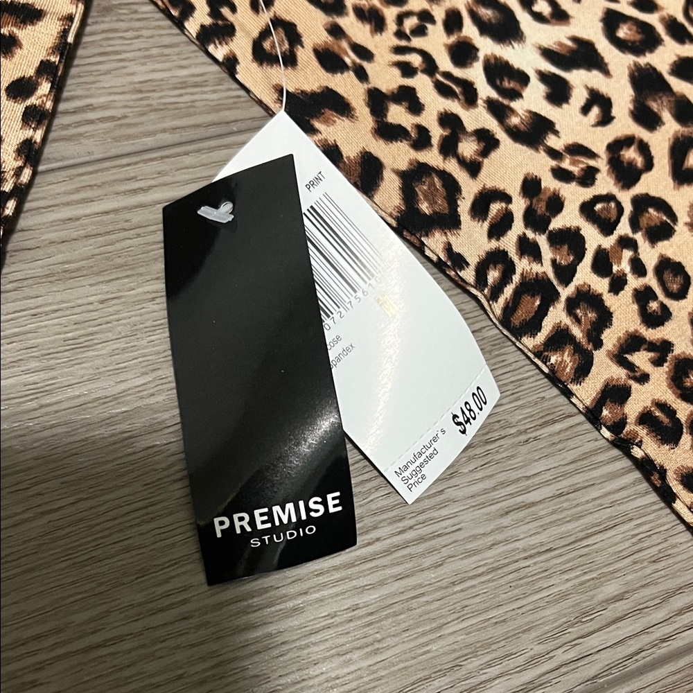 Premise Brown Leopard Print Blouse - Picture 2 of 7